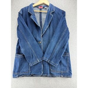 Vintage 90s Barn Chore Denim Jacket‎ Coat Womens M Jean Cottagecore Cabincore
